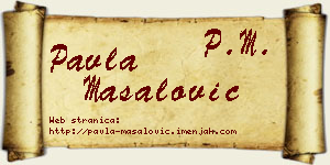 Pavla Masalović vizit kartica